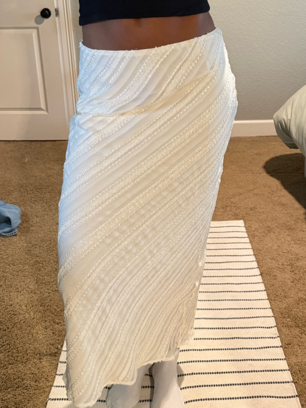 Princess Polly White Maxi Skirt